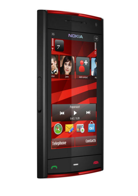 Nokia X6 16 GB - schwarz/rot