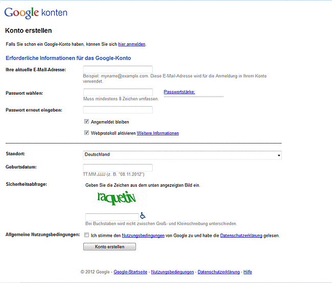 google-konto