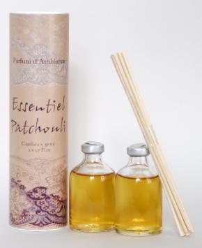 Raumbedufter Patchouli, 2 x 50 ml mit Holzstäbchen