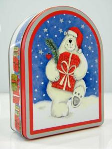 Weihnachten große Metall Dose Keksdose Eisbär