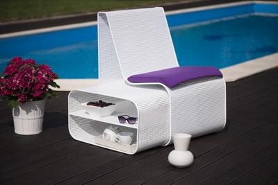 Gartenmöbel ONDO:Garnitur: Sessel+Puftisch