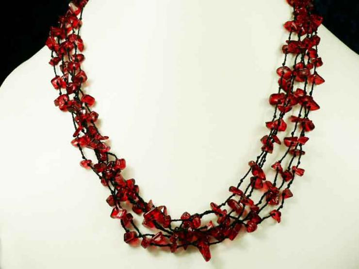 Restposten Naturstein Kette Collier Ketten