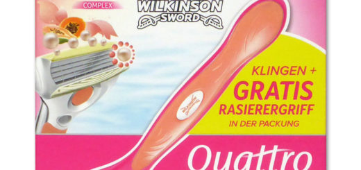 12x Wilkinson Quattro for Women Rasierklingen Papaya & Pearl + Rasierergriff