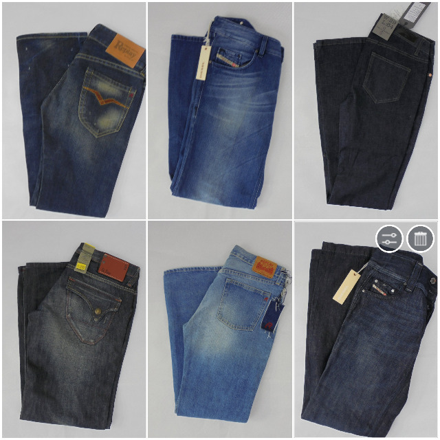 Jeans Mix Diesel, G-Star, Replay, Levis, Jack & Jones, LTB, Only, Vero Moda, Wrangler, Lee