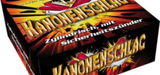 Kanonenschlag zylindrisch, Kaliber D , 10er NICO statt Silvester Feuerwerk Böller