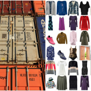Palettenware LKW Container Bekleidung Textilien Schuhe
