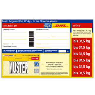 Paketmarken bis 31,5 KG Versandkosten sparen!!!