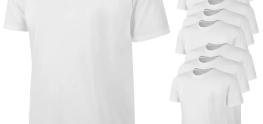 T-Shirt Weiß 100% Baumwolle - 10er Packung