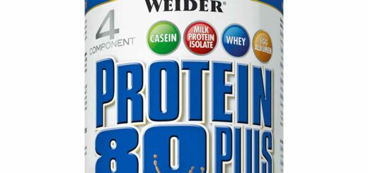 Posten mit Weider Protein 80 Plus Pulver