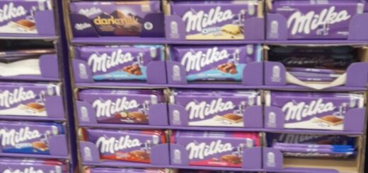 Sonderposten Milka Schokolade im Aufsteller